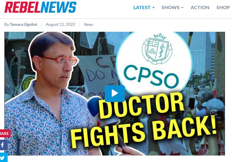 Rebel News – Dr. Khan Fights Back Against CPSO!
